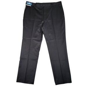 Stafford Dress Pants Mens 40x32 (Fit 41x32) Classic Fit Flat Wool Blend Stretch